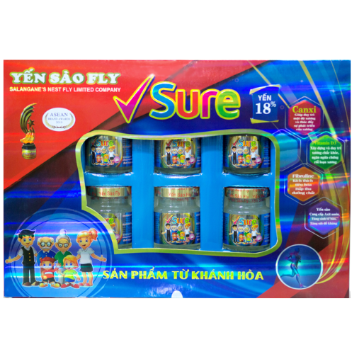 Yến sào Fly Sure hộp (6 lọ)