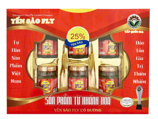 Yến sào Fly đường hộp (6 lọ)