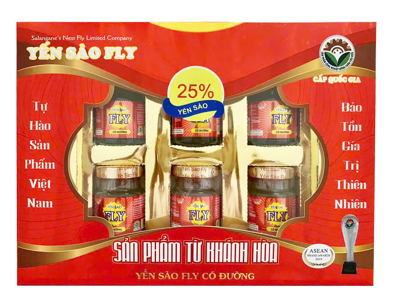 Yến sào Fly đường hộp (6 lọ)