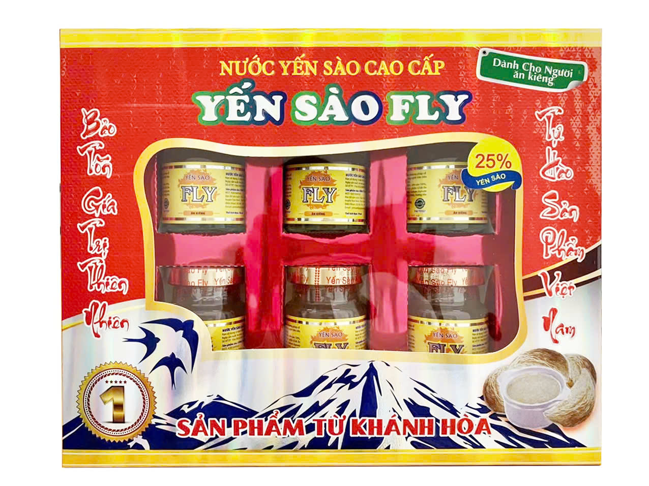 Yến sào Fly ăn kiêng hộp (6 lọ)