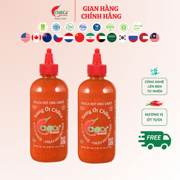 Bộ 2 Tương Ớt ChiliCa 712g - Lên Men Tự Nhiên